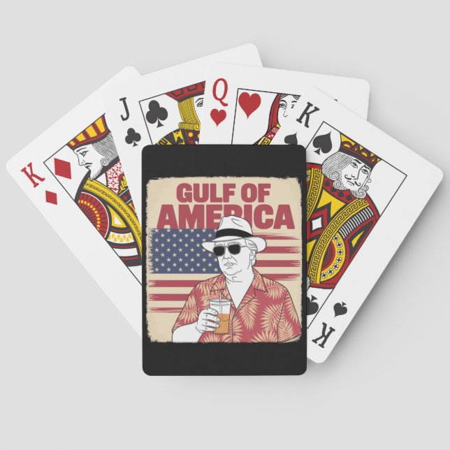 Trump America's Gulf Mexico President Trump  Playing Cards (Back)