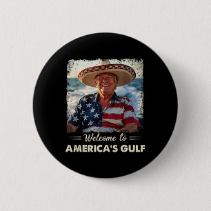 Trump America's Gulf Mexico President Trump Sombre 6 Cm Round Badge