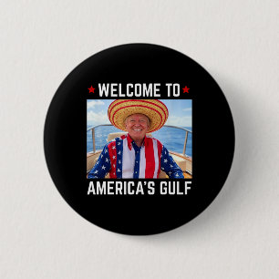 Trump America's Gulf Mexico President Trump Sombre 6 Cm Round Badge