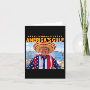 Trump America's Gulf Mexico President Trump Sombre Card