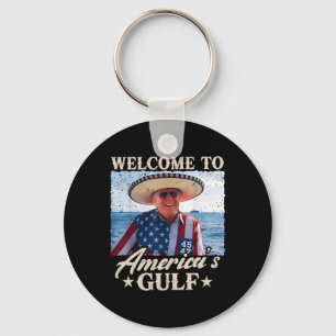 Trump America's Gulf Mexico President Trump Sombre Key Ring