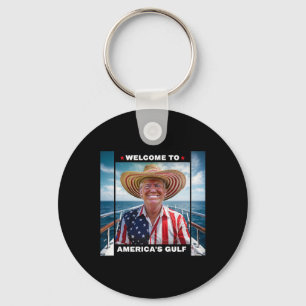 Trump America's Gulf Mexico President Trump Sombre Key Ring