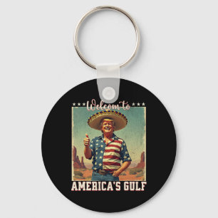 Trump America's Gulf Mexico President Trump Sombre Key Ring