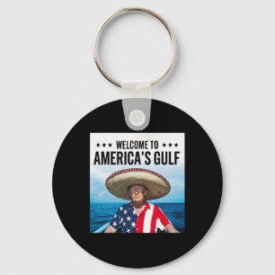 Trump America's Gulf Mexico President Trump Sombre Key Ring