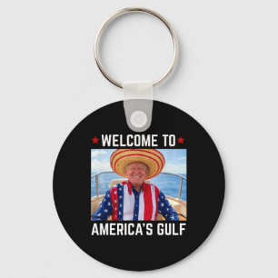 Trump America's Gulf Mexico President Trump Sombre Key Ring