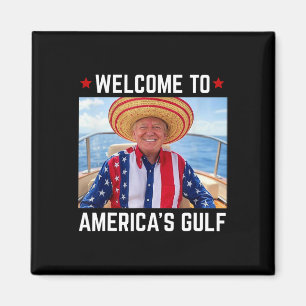 Trump America's Gulf Mexico President Trump Sombre Magnet