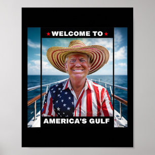Trump America's Gulf Mexico President Trump Sombre Poster
