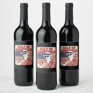 Trump America's Gulf Mexico President Trump  Wine Label