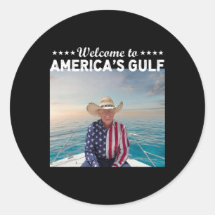 Trump America's Gulf Of Mexico President Trump Boa Classic Round Sticker