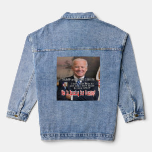 Trump and Biden Debate Denim Jacket