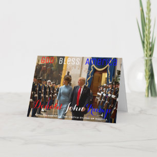 Trump and Melania Joint Armed Forces Honour Guard Card