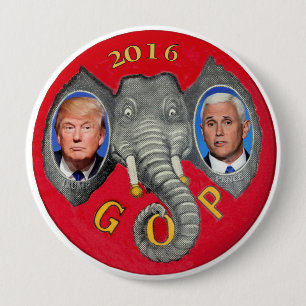 Trump and Pence 10 Cm Round Badge