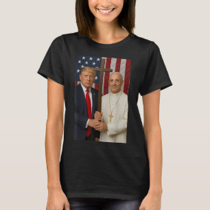 Trump And Pope Shirt - Pope Leo Xiv God Bless Amer