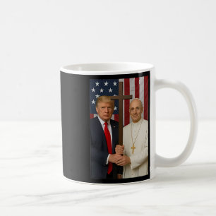 Trump And Pope Shirt - Pope Leo Xiv God Bless Amer Coffee Mug