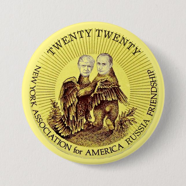 Trump and Putin 7.5 Cm Round Badge (Front)