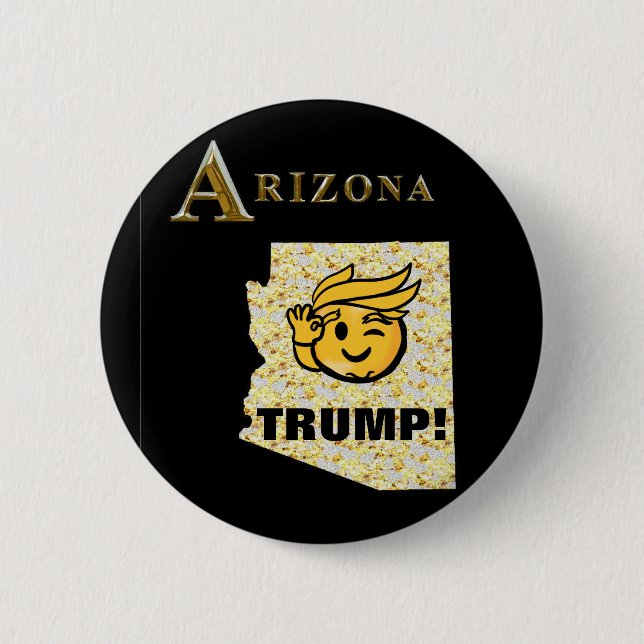 TRUMP ARIZONA 6 CM ROUND BADGE (Front)