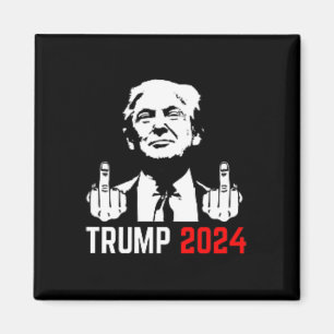 Trump Arrest This Fingers 2024 America Usa Flagfun Magnet