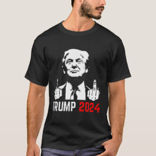 Trump Arrest This Fingers 2024 America Usa Flagfun T-Shirt