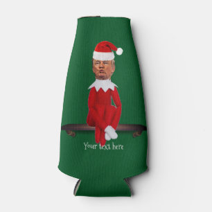 Trump as a Christmas Elf  Bottle Cooler