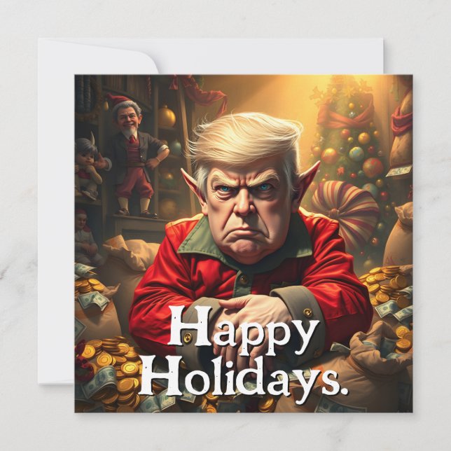 Trump As an Angry Christmas Elf (Front)