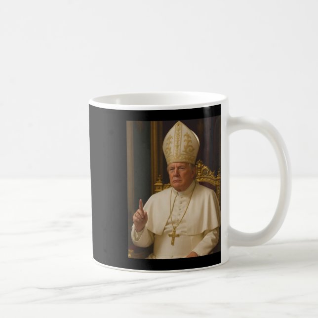 Trump As Pope Tee Meme Funny 1  Coffee Mug (Right)