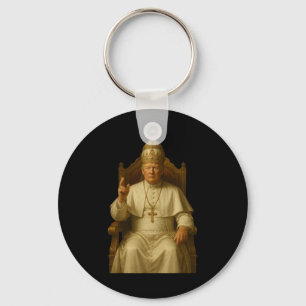 Trump As Vatican Church Pope Funny Pope Trump Key Ring