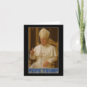 Trump As Vatican Church Pope Trump Funny  Card