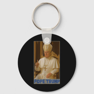 Trump As Vatican Church Pope Trump Funny Key Ring