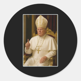 Trump As Vatican Church Pope Trump Funny Vatican C Classic Round Sticker