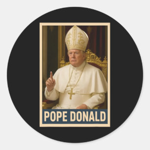 Trump As Vatican Church Pope Trump Funny Vatican C Classic Round Sticker