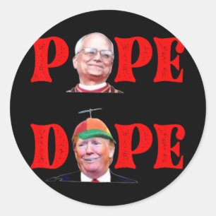 Trump As Vatican Church Pope Trump Funny Vatican C Classic Round Sticker