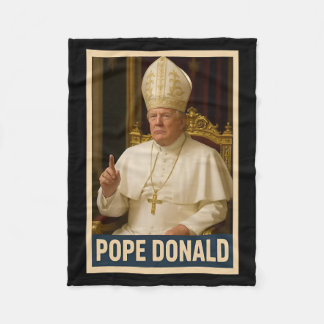 Trump As Vatican Church Pope Trump Funny Vatican C Fleece Blanket