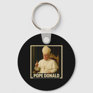Trump As Vatican Church Pope Trump Funny Vatican C Key Ring
