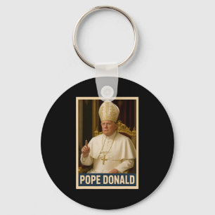 Trump As Vatican Church Pope Trump Funny Vatican C Key Ring