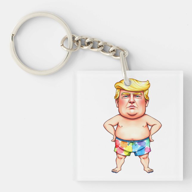 trump at the beach key ring (Front)