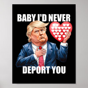 Trump Baby I Would Never Deport You Funny Valentin Poster