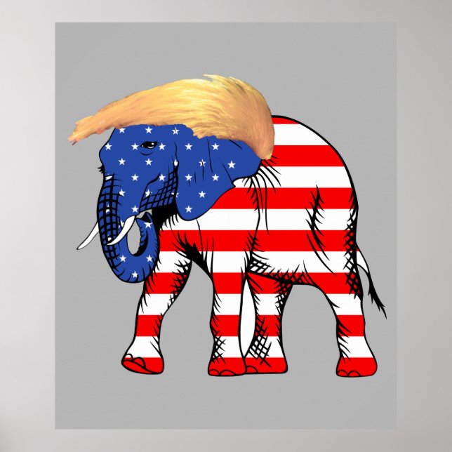 Trump Bad Hair Elephant Value Poster, ZSSG Poster (Front)
