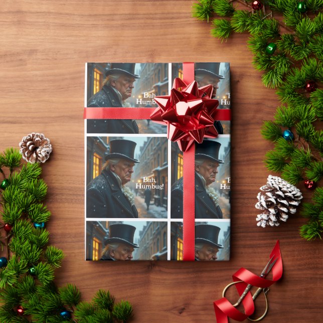 Trump Bah Humbug Wrapping Paper (Holiday Gift)
