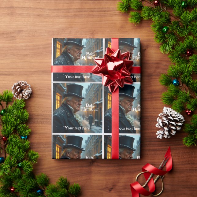Trump Bah Humbug Wrapping Paper (Holiday Gift)