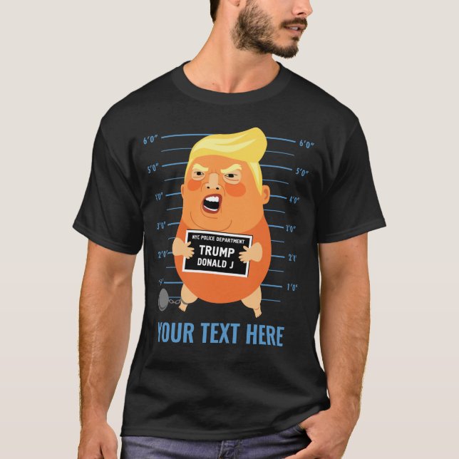 Trump Balloon Mugshot Funny T-Shirt (Front)