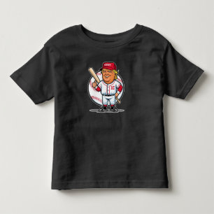 Trump Baseball Caricature Toddler T-Shirt