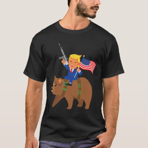 Trump Bear Gun Merica Election Donald Republican G T-Shirt
