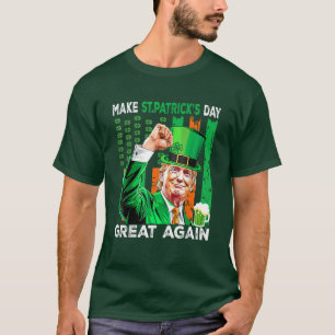Trump Beer Make St Patrick's Day Great Again Irish T-Shirt