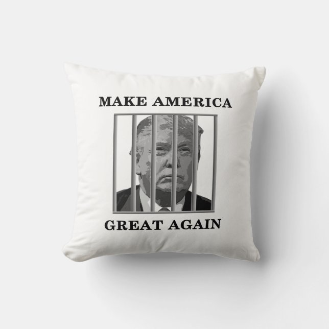 Trump Behind Bars Cushion (Front)