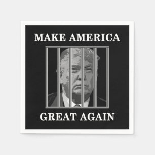 Trump Behind Bars Napkin
