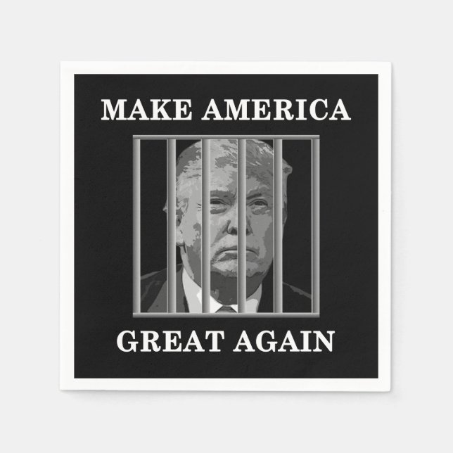 Trump Behind Bars Napkin (Front)