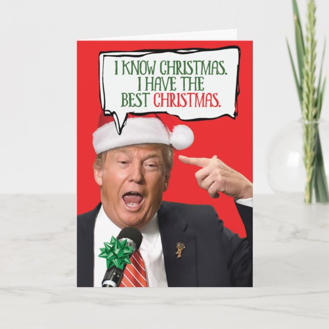 Trump Best Christmas Christmas Humour Greeting Holiday Card (Front)
