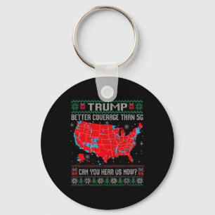 Trump Better Coverage Than 5g Ugly Christmas Sweat Key Ring