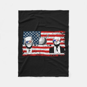 Trump Biden Flag American Elections Presidential D Fleece Blanket