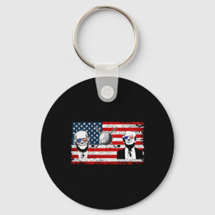 Trump Biden Flag American Elections Presidential D Key Ring